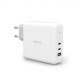 Cargador 100W GaN, 2xUSB-C, 1xUSB-A - Blanco